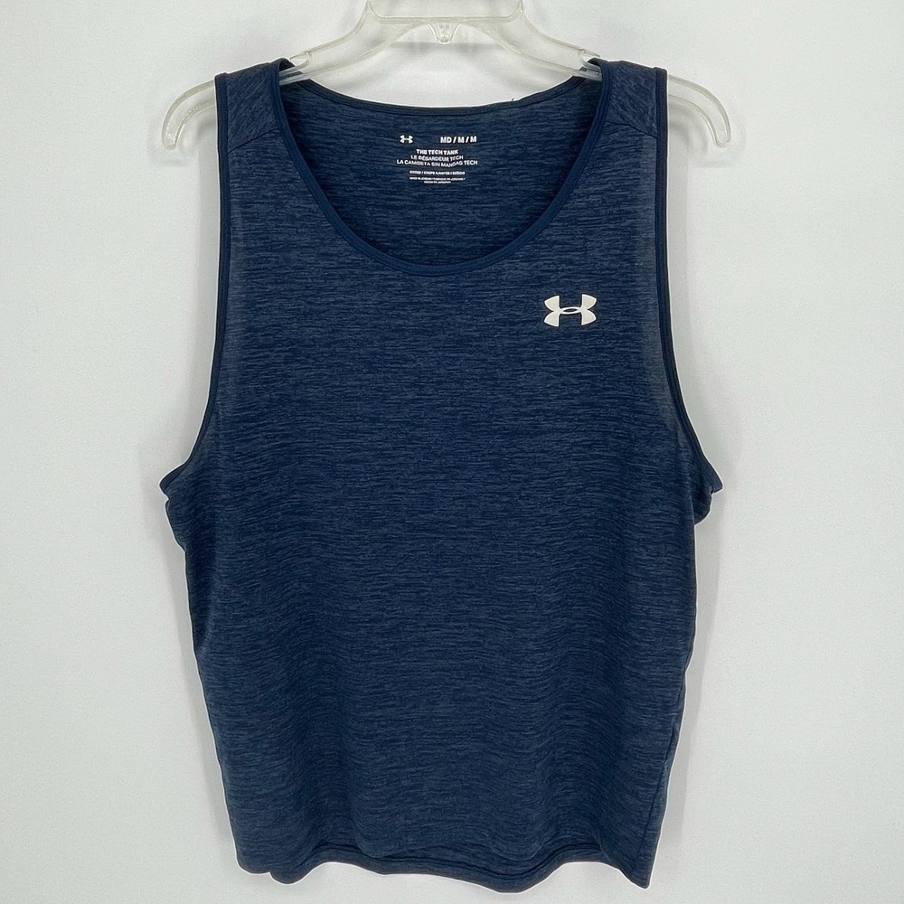 Under‎ Armour Women's Blue Tech Heathered Athletic Tank Top Size Medium